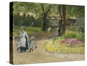 The Entrance to the Zoological Gardens, Frankfurt (Papagaienallee), 1901-Max Slevogt-Stretched Canvas