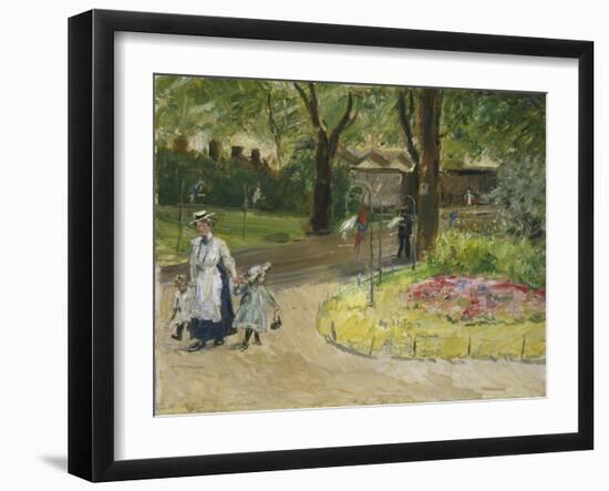 The Entrance to the Zoological Gardens, Frankfurt (Papagaienallee), 1901-Max Slevogt-Framed Giclee Print