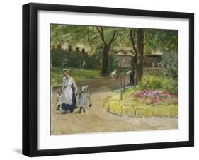 The Entrance to the Zoological Gardens, Frankfurt (Papagaienallee), 1901-Max Slevogt-Framed Giclee Print