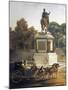 The Entrance to Tuileries with Statue of Louis XV and Carriage-null-Mounted Giclee Print