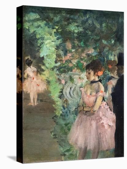 The Entry into the Scene. 1876-1883. Oil on canvas.-Edgar Degas-Stretched Canvas