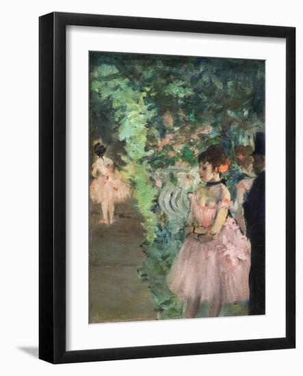 The Entry into the Scene. 1876-1883. Oil on canvas.-Edgar Degas-Framed Giclee Print