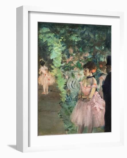 The Entry into the Scene. 1876-1883. Oil on canvas.-Edgar Degas-Framed Giclee Print