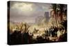 The Entry of Christ into Jerusalem-Louis Felix Leullier-Stretched Canvas
