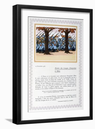 The Entry of French Troops into Metz, 19th November 1918-Andre Helle-Framed Giclee Print