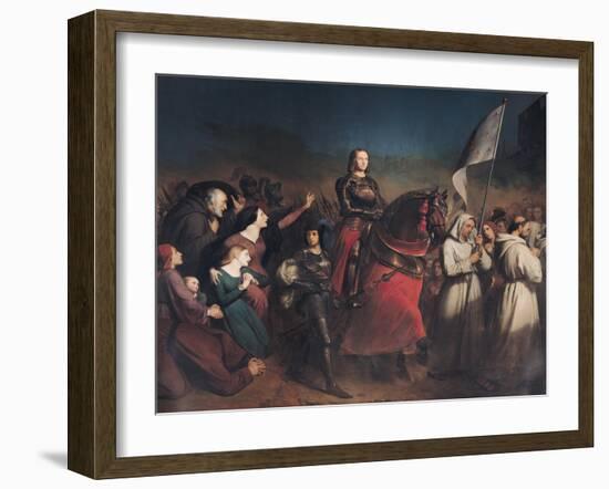 The Entry of Joan of Arc (1412-31) into Orleans, 8th May 1429, 1843-Henry Scheffer-Framed Giclee Print