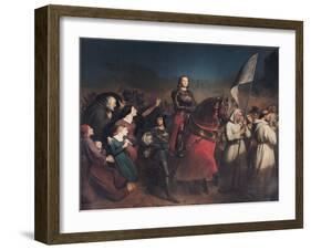 The Entry of Joan of Arc (1412-31) into Orleans, 8th May 1429, 1843-Henry Scheffer-Framed Giclee Print