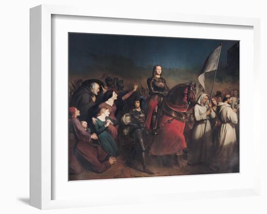 The Entry of Joan of Arc (1412-31) into Orleans, 8th May 1429, 1843-Henry Scheffer-Framed Giclee Print