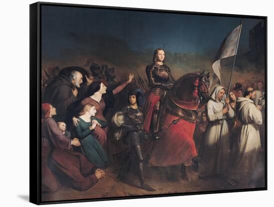 The Entry of Joan of Arc (1412-31) into Orleans, 8th May 1429, 1843-Henry Scheffer-Framed Stretched Canvas