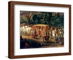The Entry of Louis XIV (1638-1715) and Maria Theresa (1638-83) into Arras, 30th July 1667-Adam Frans van der Meulen-Framed Giclee Print