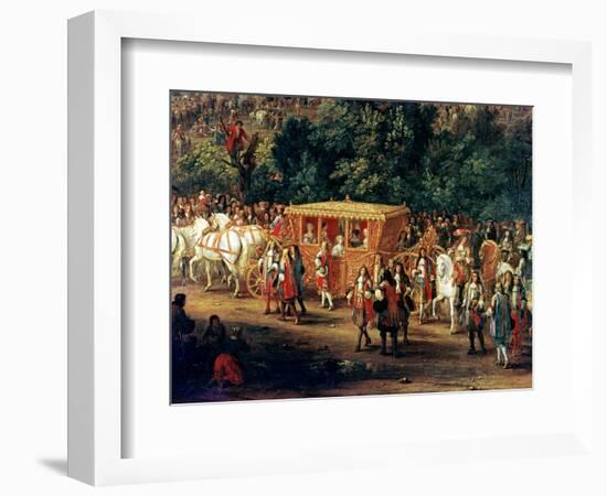 The Entry of Louis XIV (1638-1715) and Maria Theresa (1638-83) into Arras, 30th July 1667-Adam Frans van der Meulen-Framed Giclee Print