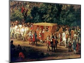 The Entry of Louis XIV (1638-1715) and Maria Theresa (1638-83) into Arras, 30th July 1667-Adam Frans van der Meulen-Mounted Giclee Print
