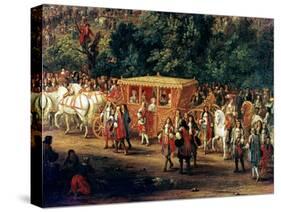 The Entry of Louis XIV (1638-1715) and Maria Theresa (1638-83) into Arras, 30th July 1667-Adam Frans van der Meulen-Stretched Canvas