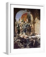 The Entry of Mehmet II into Constantinople, 1876-Jean Joseph Benjamin Constant-Framed Giclee Print