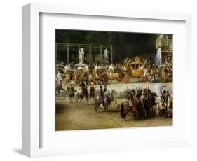 The Entry of Napoleon and Marie-Louise into the Tuileries Gardens on the Day of Their Wedding-Etienne-barthelemy Garnier-Framed Giclee Print