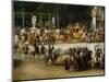 The Entry of Napoleon and Marie-Louise into the Tuileries Gardens on the Day of Their Wedding-Etienne-barthelemy Garnier-Mounted Giclee Print