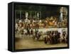 The Entry of Napoleon and Marie-Louise into the Tuileries Gardens on the Day of Their Wedding-Etienne-barthelemy Garnier-Framed Stretched Canvas