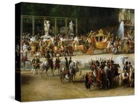 The Entry of Napoleon and Marie-Louise into the Tuileries Gardens on the Day of Their Wedding-Etienne-barthelemy Garnier-Stretched Canvas