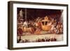 The Entry of Napoleon and Marie-Louise into the Tuileries Gardens on the Day of their Wedding-Etienne-barthelemy Garnier-Framed Giclee Print