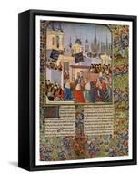 The Entry of Queen Isabella into Paris, C1385-null-Framed Stretched Canvas