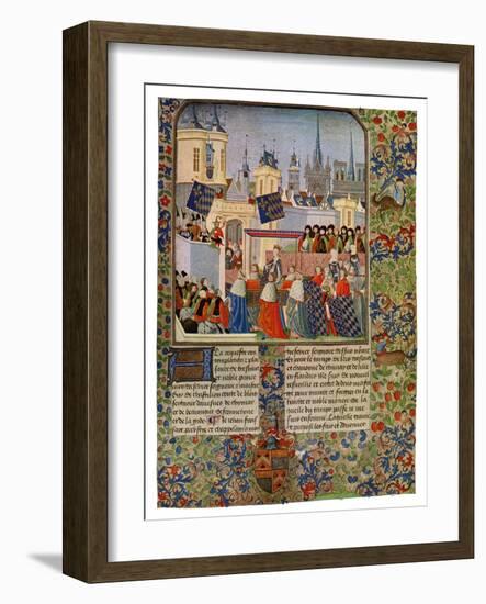 The Entry of Queen Isabella into Paris, C1385-null-Framed Giclee Print