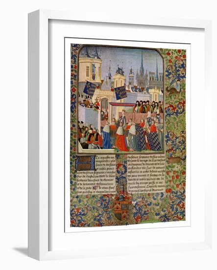 The Entry of Queen Isabella into Paris, C1385-null-Framed Giclee Print