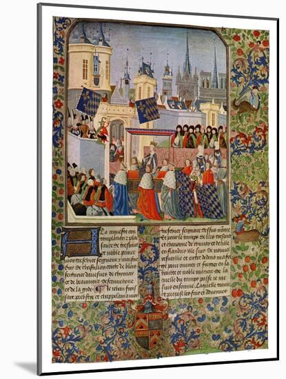 The Entry of Queen Isabella into Paris, C1385-null-Mounted Giclee Print