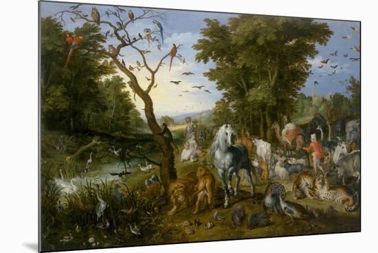 The Entry of the Animals into Noah's Ark, 1613-Jan Brueghel the Elder-Mounted Premium Giclee Print