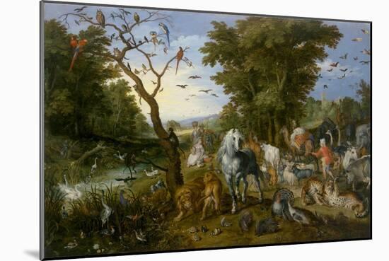 The Entry of the Animals into Noah's Ark, 1613-Jan the Elder Brueghel-Mounted Premium Giclee Print