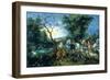 The Entry of the Animals into Noah's Ark (Oil on Panel)-Jan the Younger Brueghel-Framed Premium Giclee Print