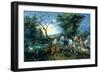 The Entry of the Animals into Noah's Ark (Oil on Panel)-Jan the Younger Brueghel-Framed Giclee Print