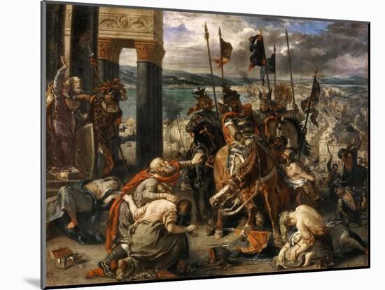 The Entry of the Crusaders in Constantinople-Eugene Delacroix-Mounted Giclee Print