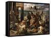 The Entry of the Crusaders in Constantinople-Eugene Delacroix-Framed Stretched Canvas