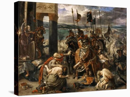 The Entry of the Crusaders in Constantinople-Eugene Delacroix-Stretched Canvas