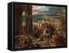 The Entry of the Crusaders in Constantinople-Eugene Delacroix-Framed Stretched Canvas