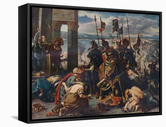 The Entry of the Crusaders Into Constantinople, 1840, (1911)-Eugene Delacroix-Framed Stretched Canvas