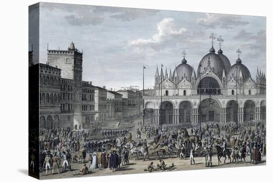 The entry of the French into Venice, Floreal, Year 5 (May 1797)-Jean Duplessis-bertaux-Stretched Canvas