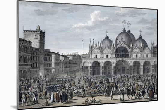 The entry of the French into Venice, Floreal, Year 5 (May 1797)-Jean Duplessis-bertaux-Mounted Giclee Print
