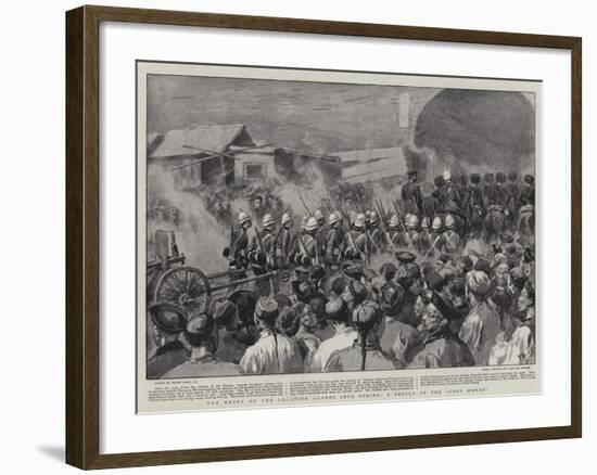 The Entry of the Legation Guards into Peking, a Result of the Coup D'Etat-Frank Dadd-Framed Giclee Print