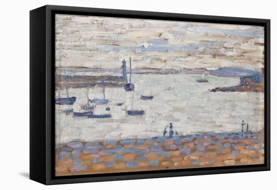 The Entry to the Port, Portrieux-Paul Signac-Framed Stretched Canvas