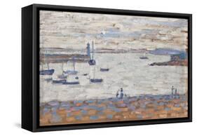 The Entry to the Port, Portrieux-Paul Signac-Framed Stretched Canvas