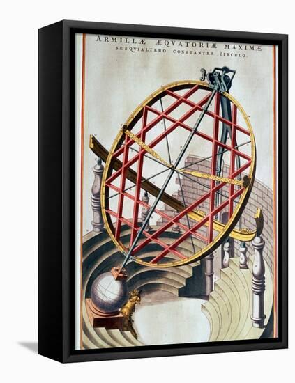 The Equatorial Armillary of Tycho Brahe, 17th Century-CM Dixon-Framed Stretched Canvas