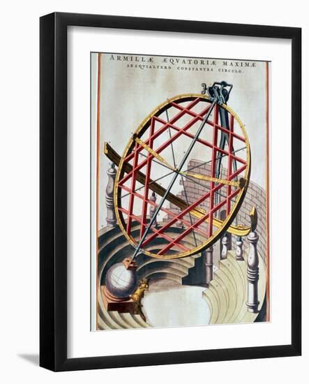 The Equatorial Armillary of Tycho Brahe, 17th Century-CM Dixon-Framed Giclee Print