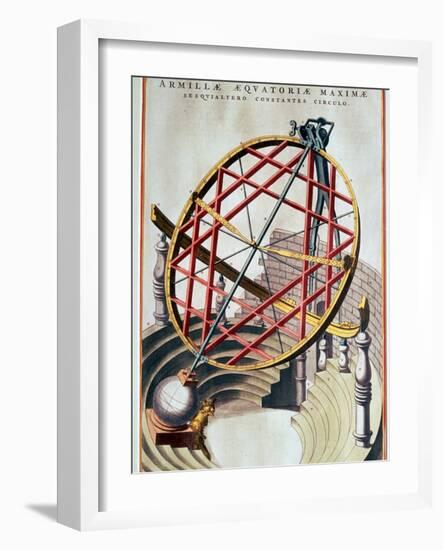 The Equatorial Armillary of Tycho Brahe, 17th Century-CM Dixon-Framed Giclee Print