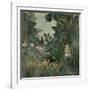 The Equatorial Jungle, by Henri Rousseau, 1909, French painting,-Henri Rousseau-Framed Art Print