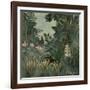 The Equatorial Jungle, by Henri Rousseau, 1909, French painting,-Henri Rousseau-Framed Art Print