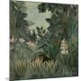 The Equatorial Jungle, by Henri Rousseau, 1909, French painting,-Henri Rousseau-Mounted Art Print