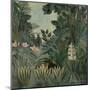 The Equatorial Jungle, by Henri Rousseau, 1909, French painting,-Henri Rousseau-Mounted Art Print