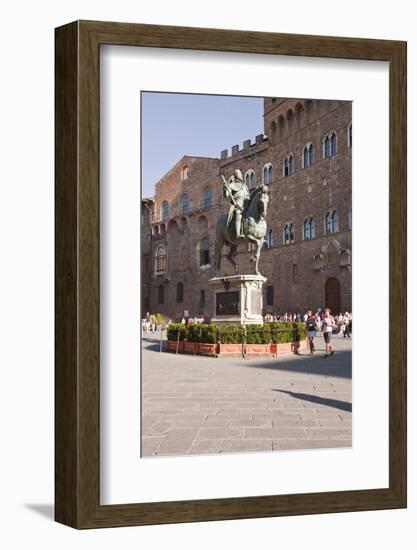 The Equestrian Statue of Cosimo I de Medici in Piazza Della Signoria, Florence, Tuscany, Italy-Julian Elliott-Framed Photographic Print