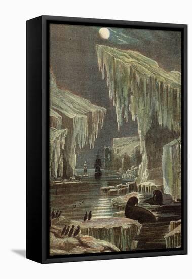 The 'Erebus' and 'terror' in the Arctic Regions-null-Framed Stretched Canvas